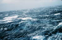 een storm op zee
